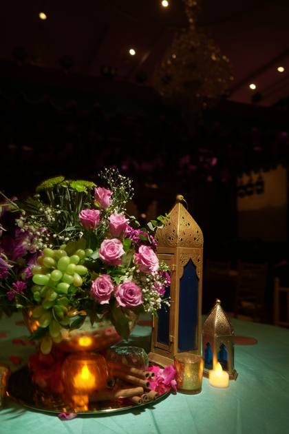 Tablescape and Floral detail — Sangeet decor — W GOA